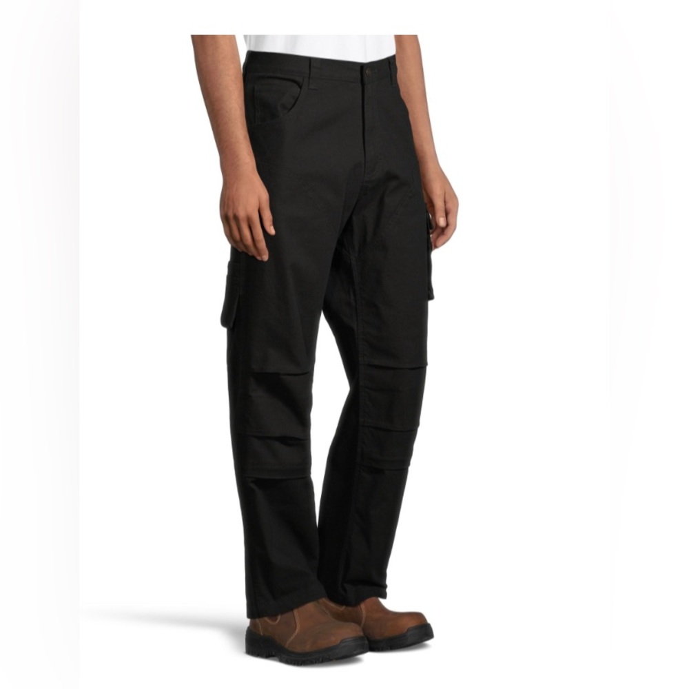 Dakota WorkPro Series Men's Stretch Duck Cargo Work Pants 34 x 32 in Black
